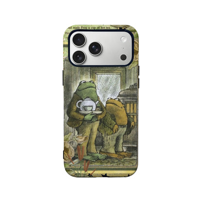 Funda para teléfono con diseño de rana y fiesta de té - Diseño de rana caprichosa