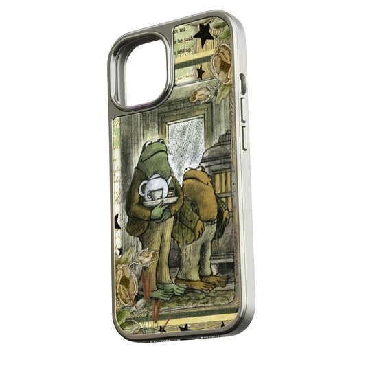 Holographic Chrome Frog Design Phone Case - Vintage Illustration