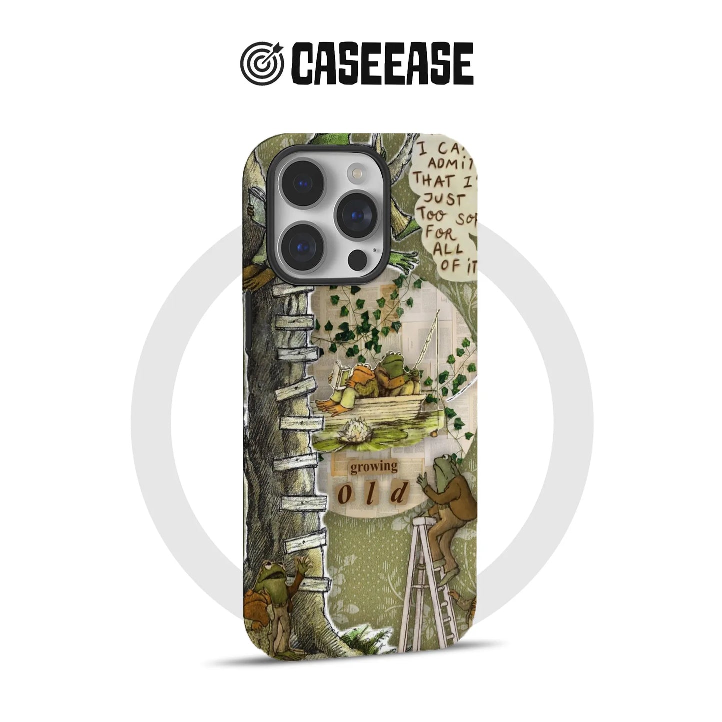 Funda para teléfono con diseño de ranas envejecidas