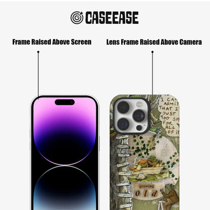 Funda para teléfono con diseño de ranas envejecidas