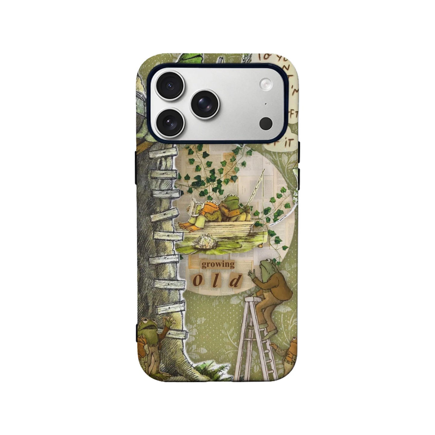 Funda para teléfono con diseño de ranas envejecidas