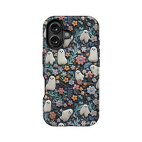 Whimsical Ghost and Floral Phone Case