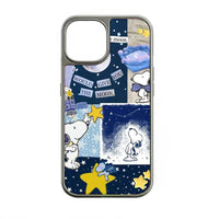Funda para teléfono Snoopy con diseño de luna y estrellas: diseño de dibujos animados caprichosos