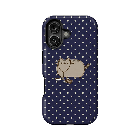 Cute Pusheen Cat Polka Dot Phone Case