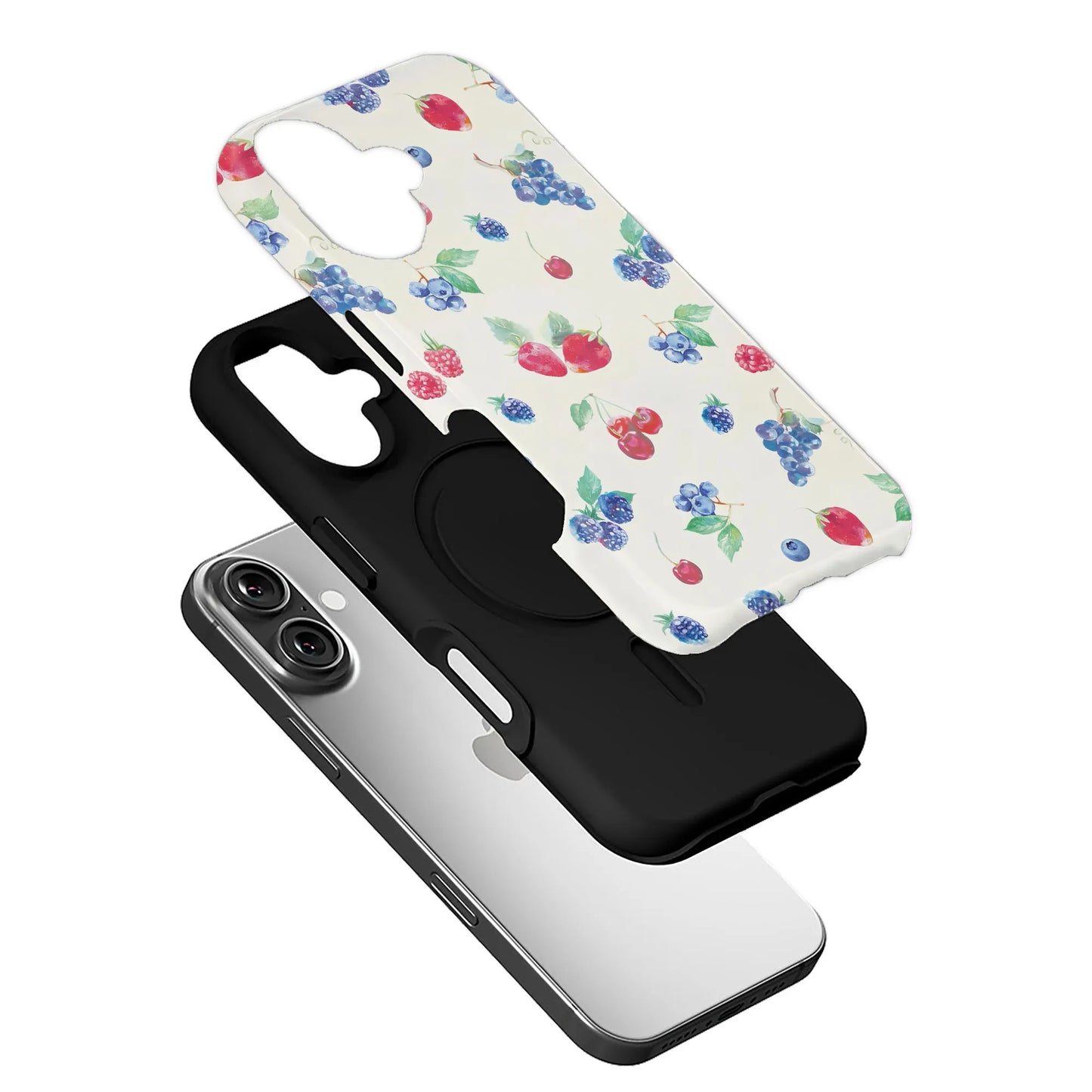 Colorful Fruit TPU+PC IPhone 16 phone case
