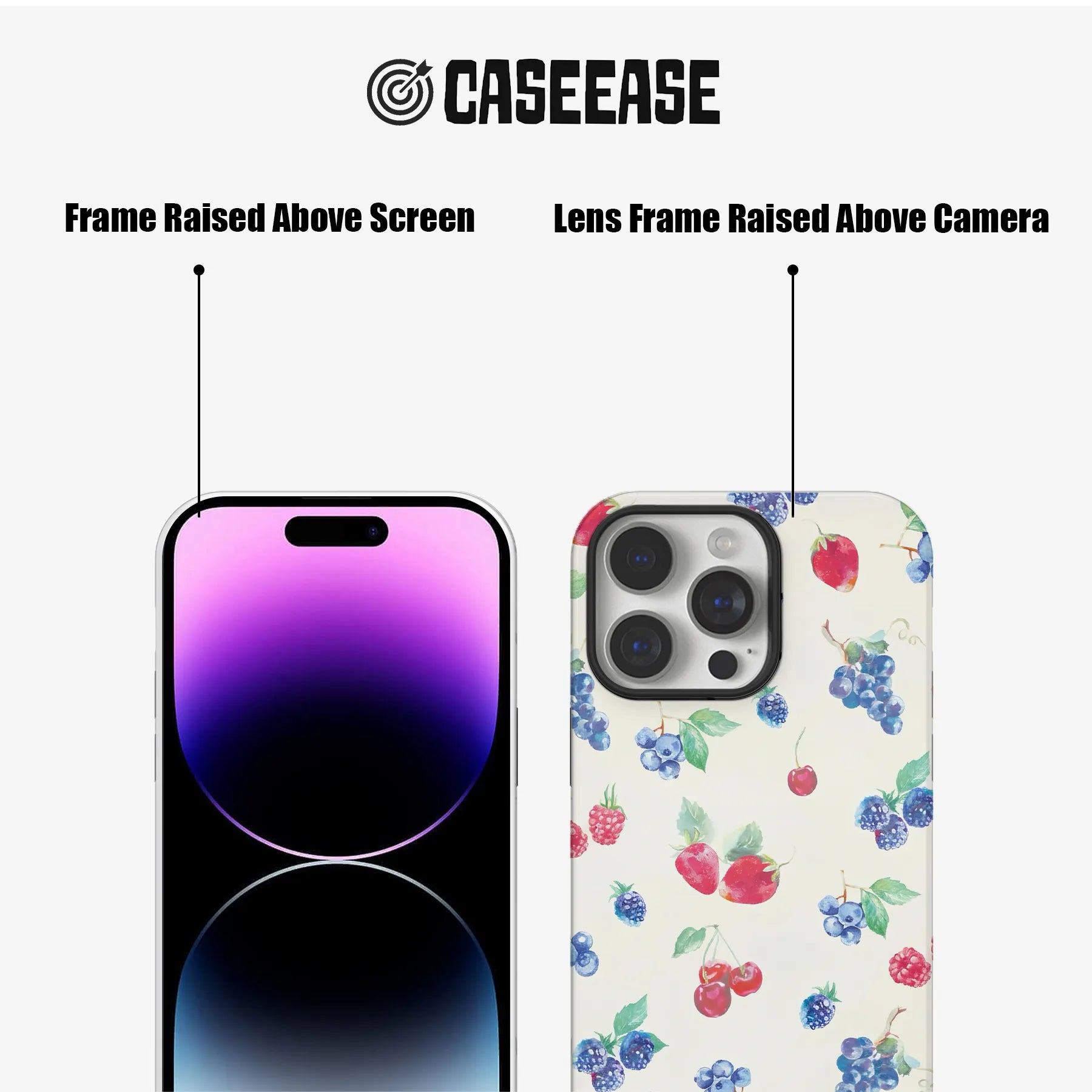 Colorful Fruit TPU+PC IPhone 16 phone case