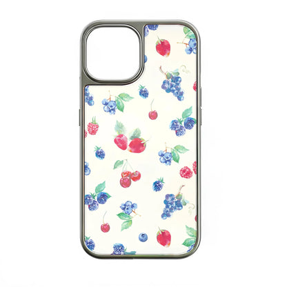 Funda holográfica cromada con diseño de frutas - Diseño de bayas vibrantes