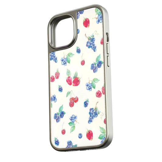 Holographic Chrome Fruit Phone Case - Vibrant Berry Design
