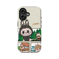 Funda de teléfono con dibujos animados de Labubu para amantes de la aventura