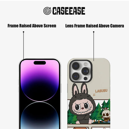 Funda de teléfono con dibujos animados de Labubu para amantes de la aventura