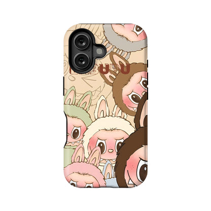 Funda para teléfono con caras de Labubu