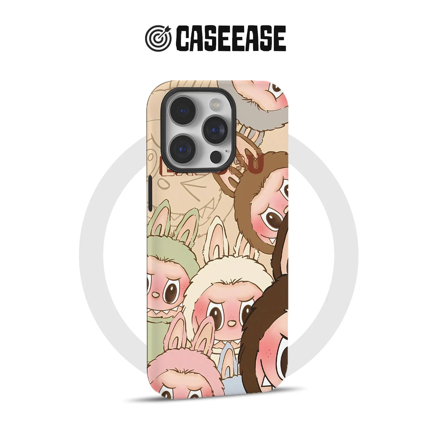 Funda para teléfono con caras de Labubu