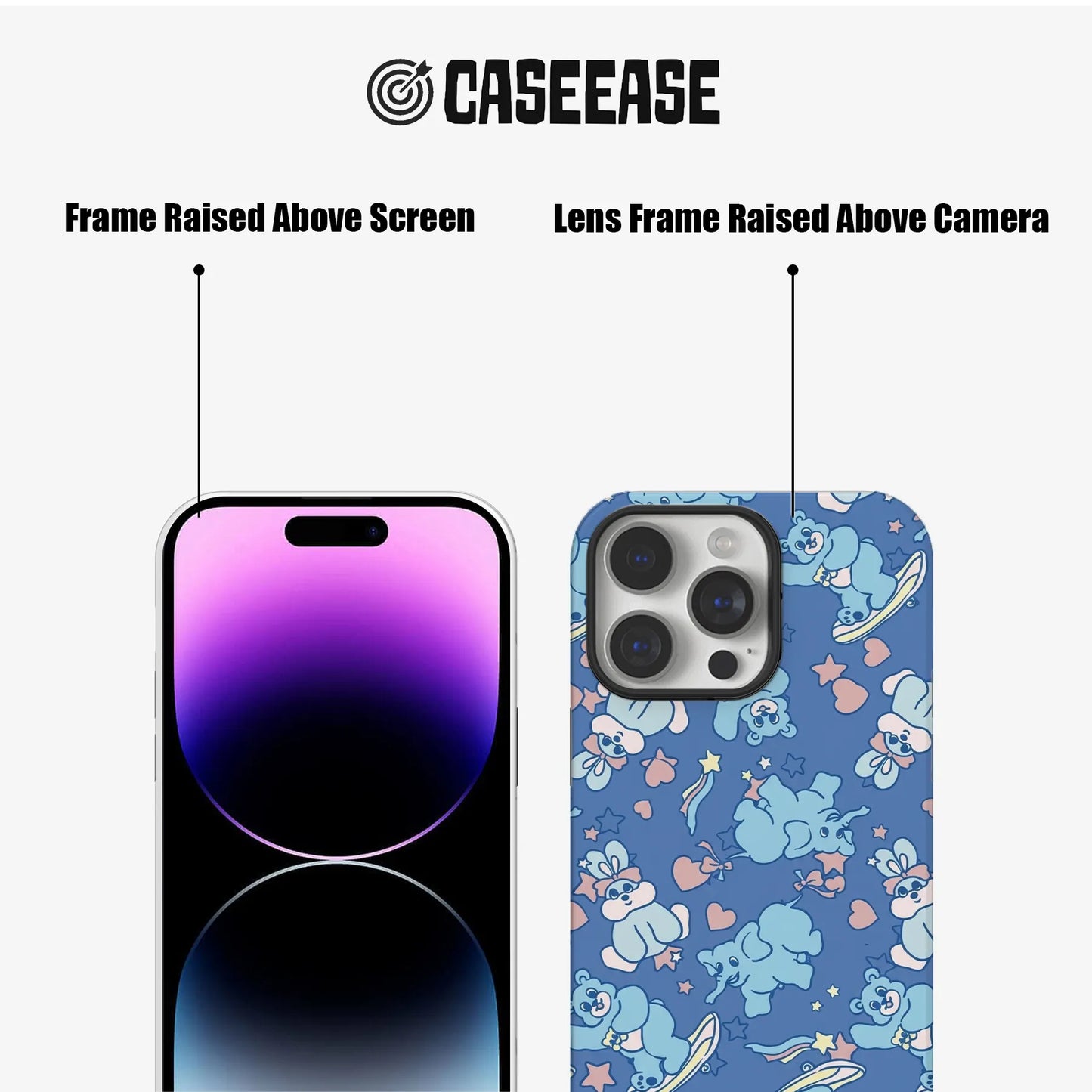 Cute Cartoon Bear Pattern Phone Case
