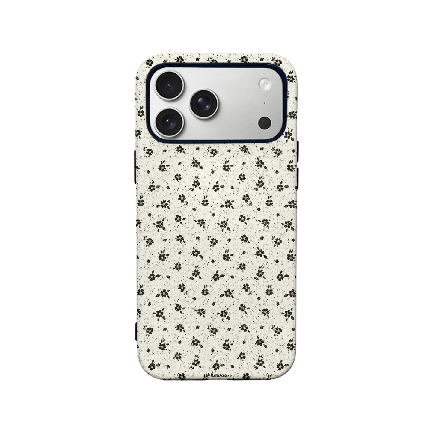 Minimalist Black Floral Phone Case – Classic and Elegant Design