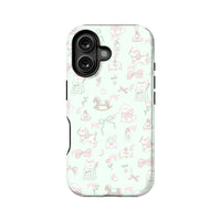 Mint Green Cartoon Phone Case – Whimsical and Playful Design