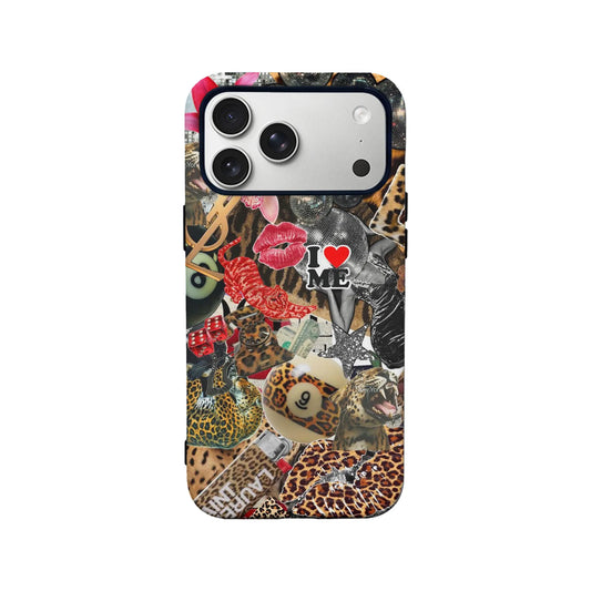Stylish Collage Leopard Print Phone Case