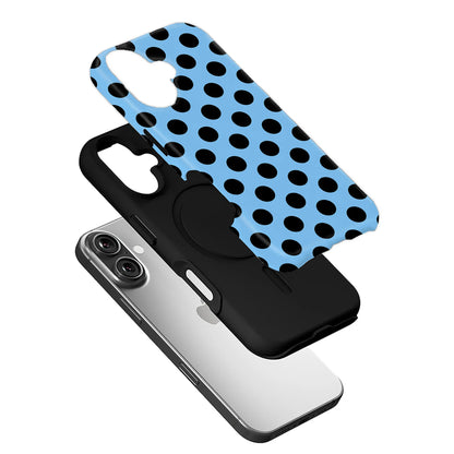 Stylish Blue Polka Dot Phone Case