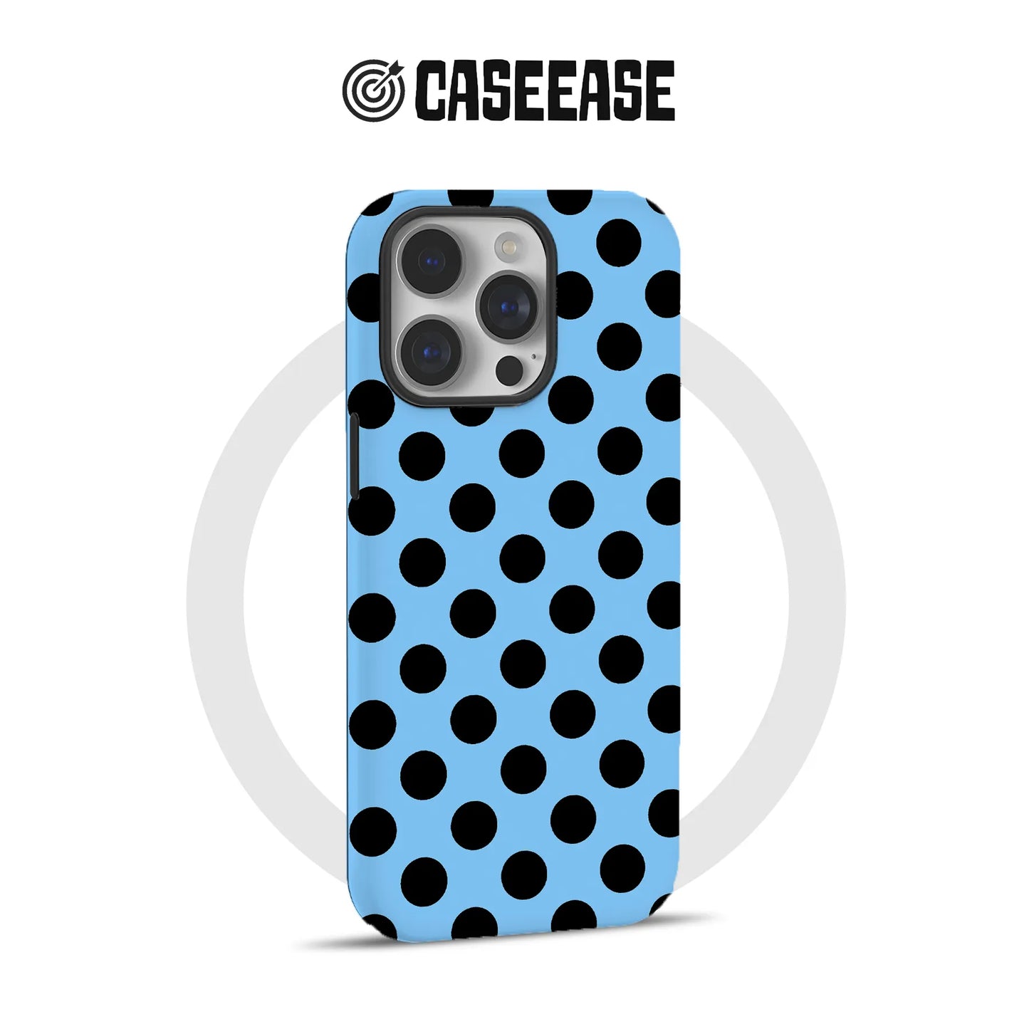 Stylish Blue Polka Dot Phone Case