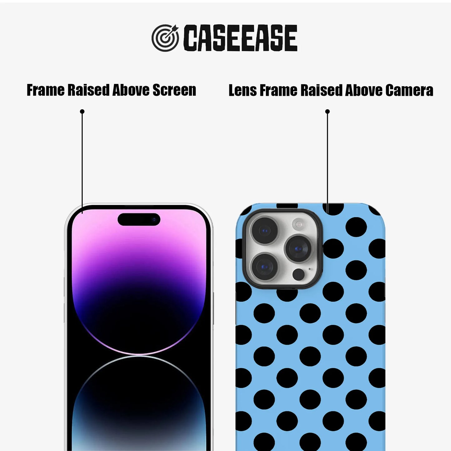 Stylish Blue Polka Dot Phone Case