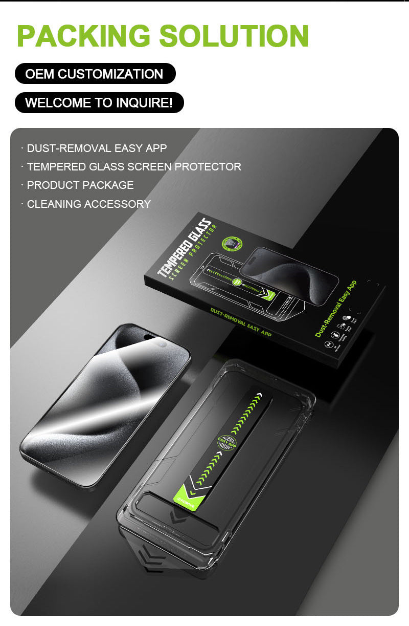 Titan 2026 Dust-Removal Easy-App Screen Protector with Auto Dust Removal & Anti-Static Layer