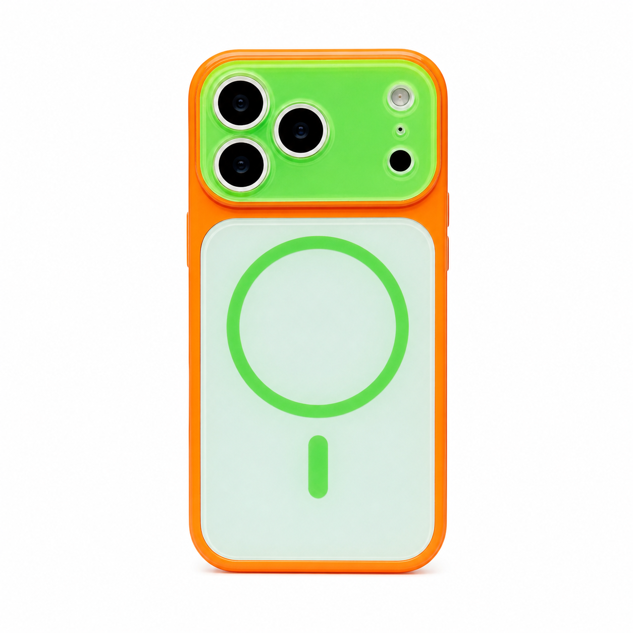 Dopamine Contrast Color MagSafe iPhone Case - Green-Green white background variant image