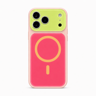 Dopamine Contrast Color MagSafe iPhone Case - Green-Rose Red white background variant image