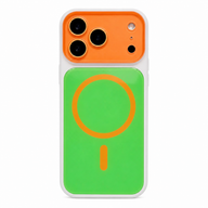 Dopamine Contrast Color MagSafe iPhone Case - Orange-Green white background variant image