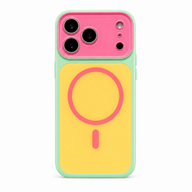 Dopamine Contrast Color MagSafe iPhone Case - Pink-Yellow white background variant image