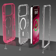 3-in-1 Transparent Phone case for iPhone 17 Pro Max 17 Air 16 15 14 13 Pro Max,Compatible with MagSafe, Durable Dual Layer Transparent Magnetic Phone Cases, Heavy Duty Shockproof and Anti-Drop Protective Cover (main image)