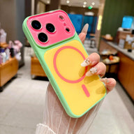 #SummerFinds dopamine Contrast color newly upgraded with magnetic suction Suitable for iPhone 17 16 15 14 Pro Max Magnetic phone case Contrast color full lens protection Compatible with iPhone 17 Pro Max Magnetic phone case No paint peeling, anti-fall an (main image)