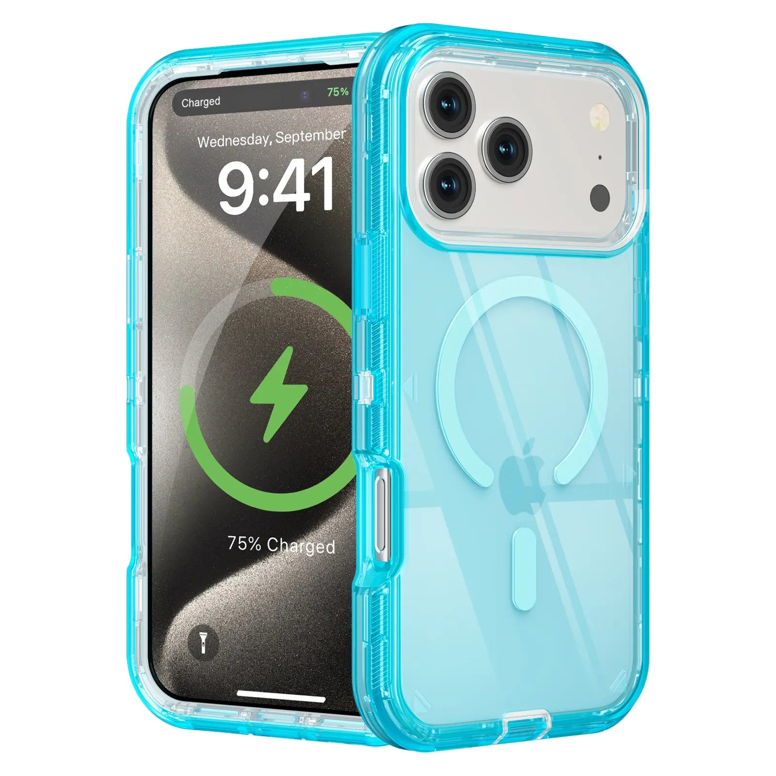 3-in-1 Transparent Phone case for iPhone 17 Pro Max 17 Air 16 15 14 13 Pro Max,Compatible with MagSafe, Durable Dual Layer Transparent Magnetic Phone Cases, Heavy Duty Shockproof and Anti-Drop Protective Cover (main image)