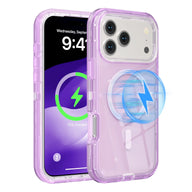 3-in-1 Transparent Phone case for iPhone 17 Pro Max 17 Air 16 15 14 13 Pro Max,Compatible with MagSafe, Durable Dual Layer Transparent Magnetic Phone Cases, Heavy Duty Shockproof and Anti-Drop Protective Cover (main image)