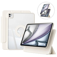 KENKE Magnetic Rotatable Detachable Tablet Case with Pencil Holder, Protective Flip Cover Compatible with iPad, Smart Tablet Accessories, Tablet Casing, Removable Cover, Tablet Covers - Color Cream White (variant image)