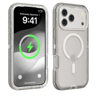 3-in-1 Transparent Phone case for iPhone 17 Pro Max 17 Air 16 15 14 13 Pro Max,Compatible with MagSafe, Durable Dual Layer Transparent Magnetic Phone Cases, Heavy Duty Shockproof and Anti-Drop Protective Cover - Color Gray (variant image)