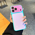 Summer Vibe Dopamine Color Block Phone Case for iPhone 17/16/15/14/13 Pro Max – Soft Touch Minimal Aesthetic Shockproof Cover, Cute Multi-Color Everyday Protective Case.LU7 - Color Light purple (variant image)